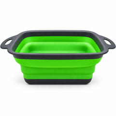 Drain Basket – Foldable Silicone Kitchen Strainer Green