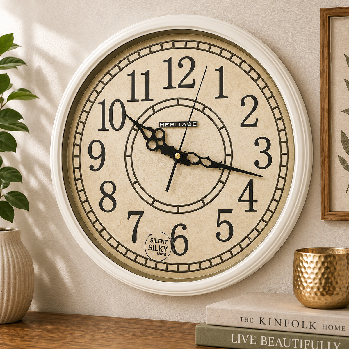 HERITAGE Wall Clock Momentum 15" – Classic Vintage Elegance