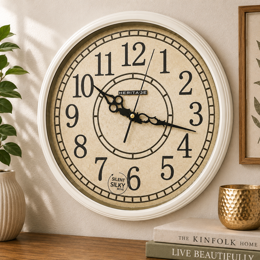 HERITAGE Wall Clock Momentum 15" – Classic Vintage Elegance