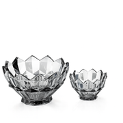 Smoky-Tinted Crystal-Cut 7-Piece Fruit Bowl Set – 200/105 mm Bowls - Habitt