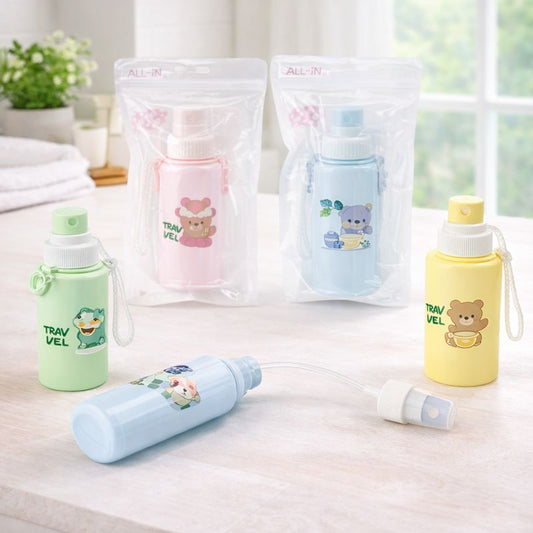 1 PC Kids Spray Bottle – Portable Travel Mist Spray with Cute Cartoon Design (Assorted Colors) - Habitt