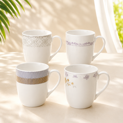 pack of 6 Print Mug Assorted | Ceramic Tea & Coffee Mug