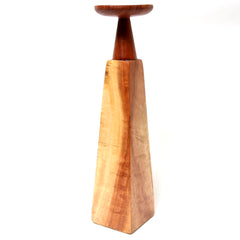 Handcrafted Wooden Geometric Candle Stand – Rustic Boho Decorative Candle Holder (Small/Medium/Large) - Habitt
