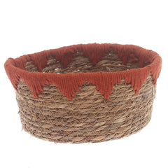 Storage Basket – Medium Rust Handwoven Natural Fiber Basket (11 x 5 Inch)