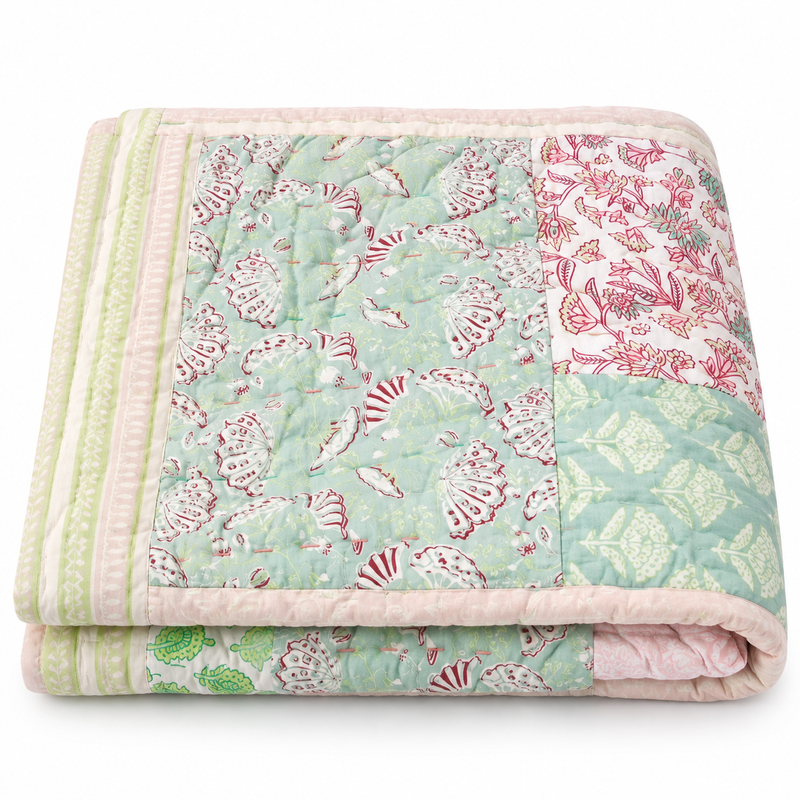 Mehr Patchwork Bedspread – 94 × 102 Inches