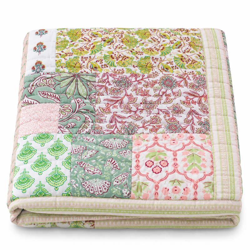 Mehr Patchwork Bedspread – 94 × 102 Inches