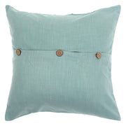 Noor Jaal Cotton Cushion Cover – 18x18 Inch Square Vintage Block Print Throw Pillow - Habitt