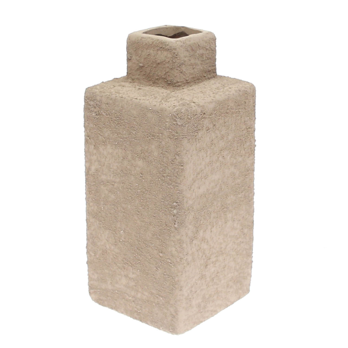 Textured Square Decorative Vase – Large (005)