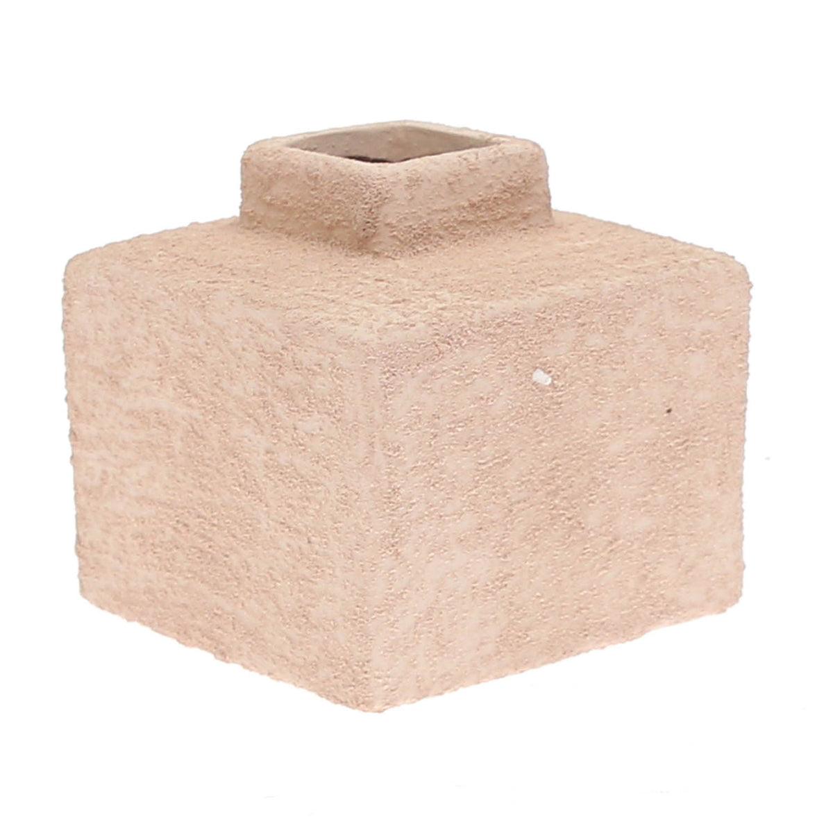 Textured Square Decorative Vase – Small (005)