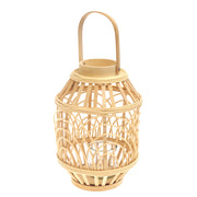Handcrafted Hanging Lantern – Medium Natural Bamboo Design - Habitt