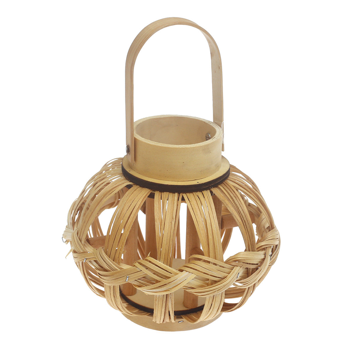 Handcrafted Hanging Lantern – Natural Bamboo Weave Design