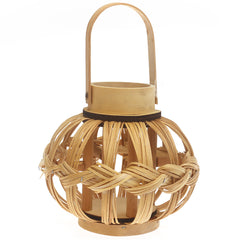 Handcrafted Hanging Lantern – Natural Bamboo Weave Design