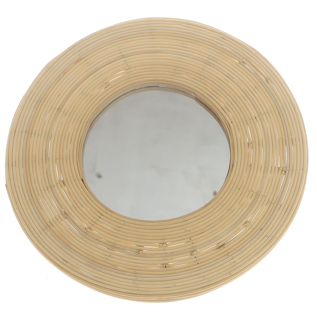 Handwoven Natural Mirror – Round Bamboo Frame Wall Mirror