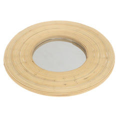 Handwoven Natural Mirror – Round Bamboo Frame Wall Mirror
