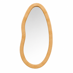 Natural Organic Oval Wall Mirror – 14.5 x 33 Inch