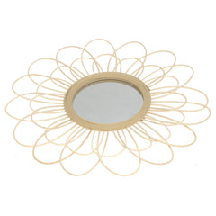 Handwoven Natural Mirror – Decorative Bamboo Loop Frame Wall Mirror