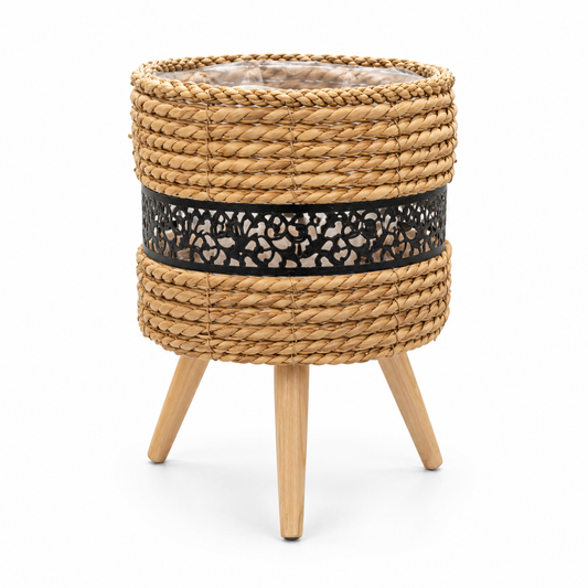 Small Black Planter – 8.5 x 8.5 x 7.5 Inch