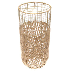Large Natural Rope Vase – 27 Inch Tall Handwoven Decorative Floor Vase