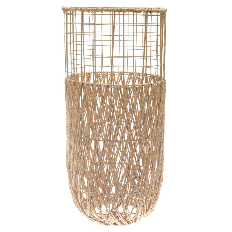 Medium Natural Rope Vase – 23 Inch Tall Handwoven Decorative Floor Vase - Habitt