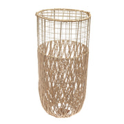 Medium Natural Rope Vase – 23 Inch Tall Handwoven Decorative Floor Vase - Habitt
