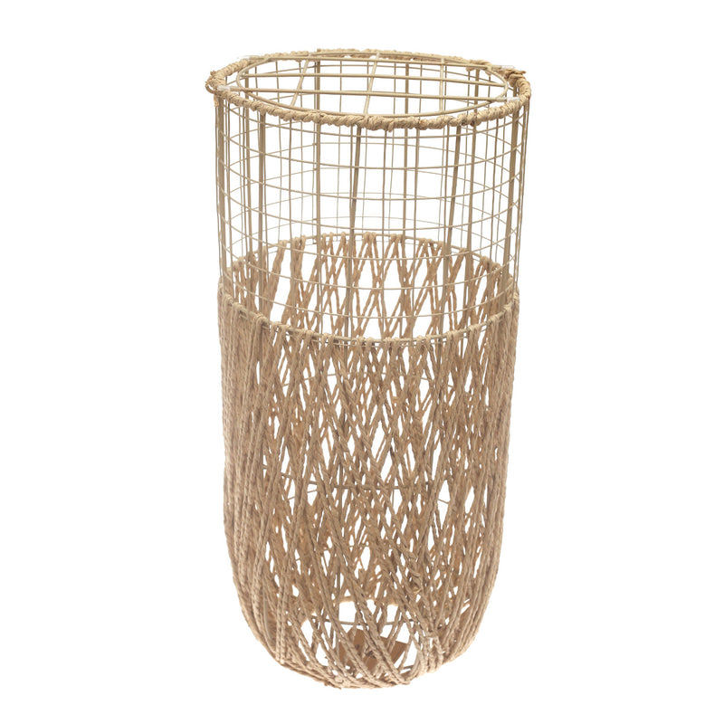 Medium Natural Rope Vase – 23 Inch Tall Handwoven Decorative Floor Vase - Habitt