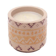 Textured Boho Jar Candle – Handcrafted Multi-Tone Decorative Candle | Warm Ethnic Home Fragrance Accent - Habitt