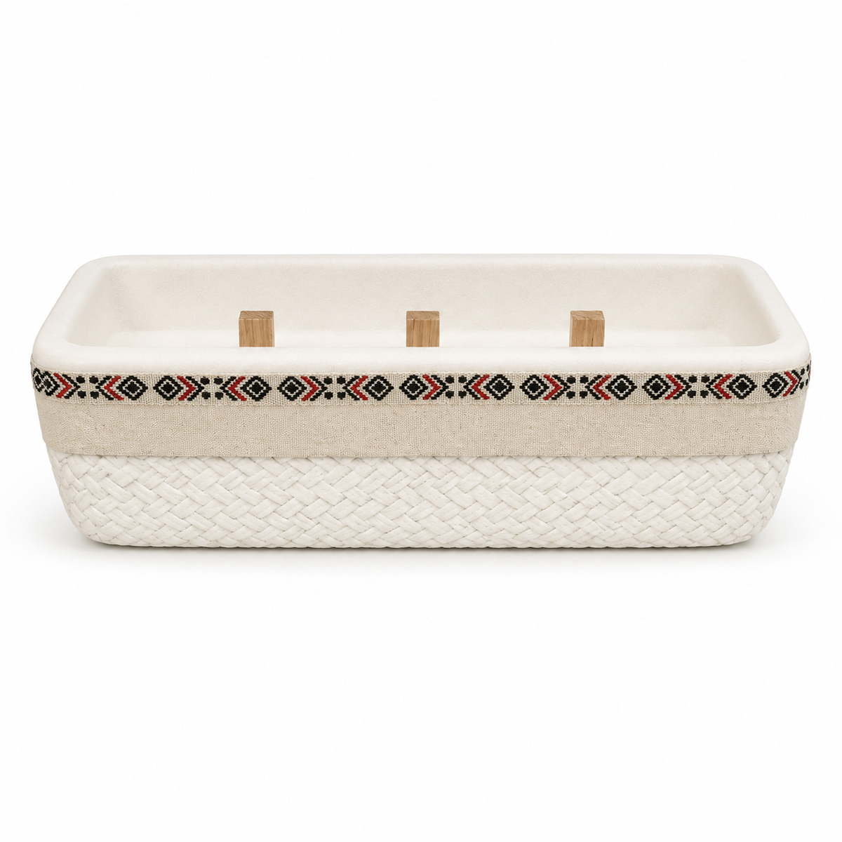 Rectangular Decorative Candle – White, Large – HBT 18-1