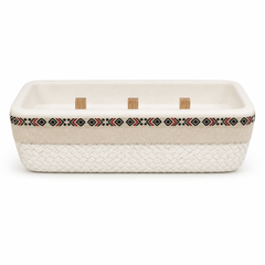Rectangular Decorative Candle – White, Large – HBT 18-1