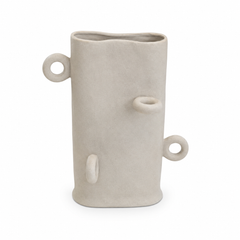 Rectangular Loopy Cylinder Decorative Vase – Grey, Large – HBT 21-12