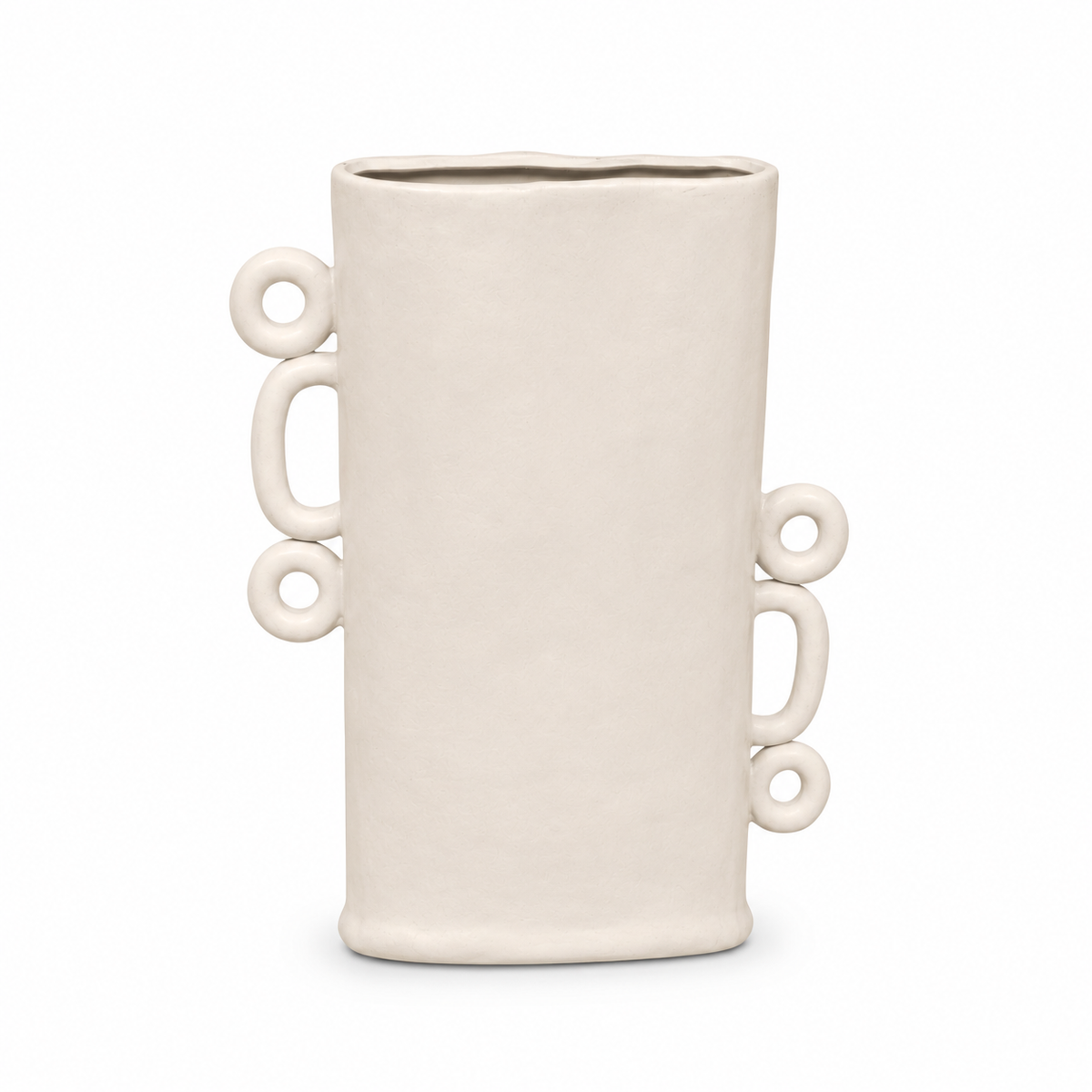 Rectangular Loopy Vase – Cylinder Grey Large