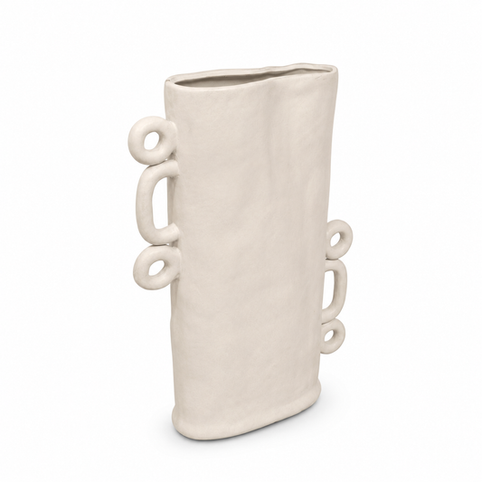 Rectangular Loopy Vase – Cylinder Grey Large