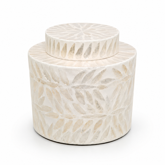 Large Mother of Pearl Decorative Jar
