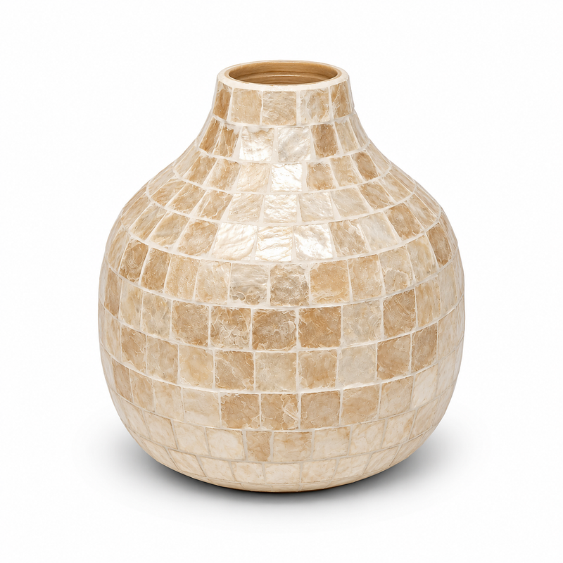 Beige Mother of Pearl Vase