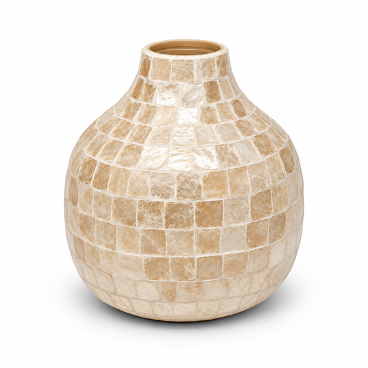 Beige Mother of Pearl Vase