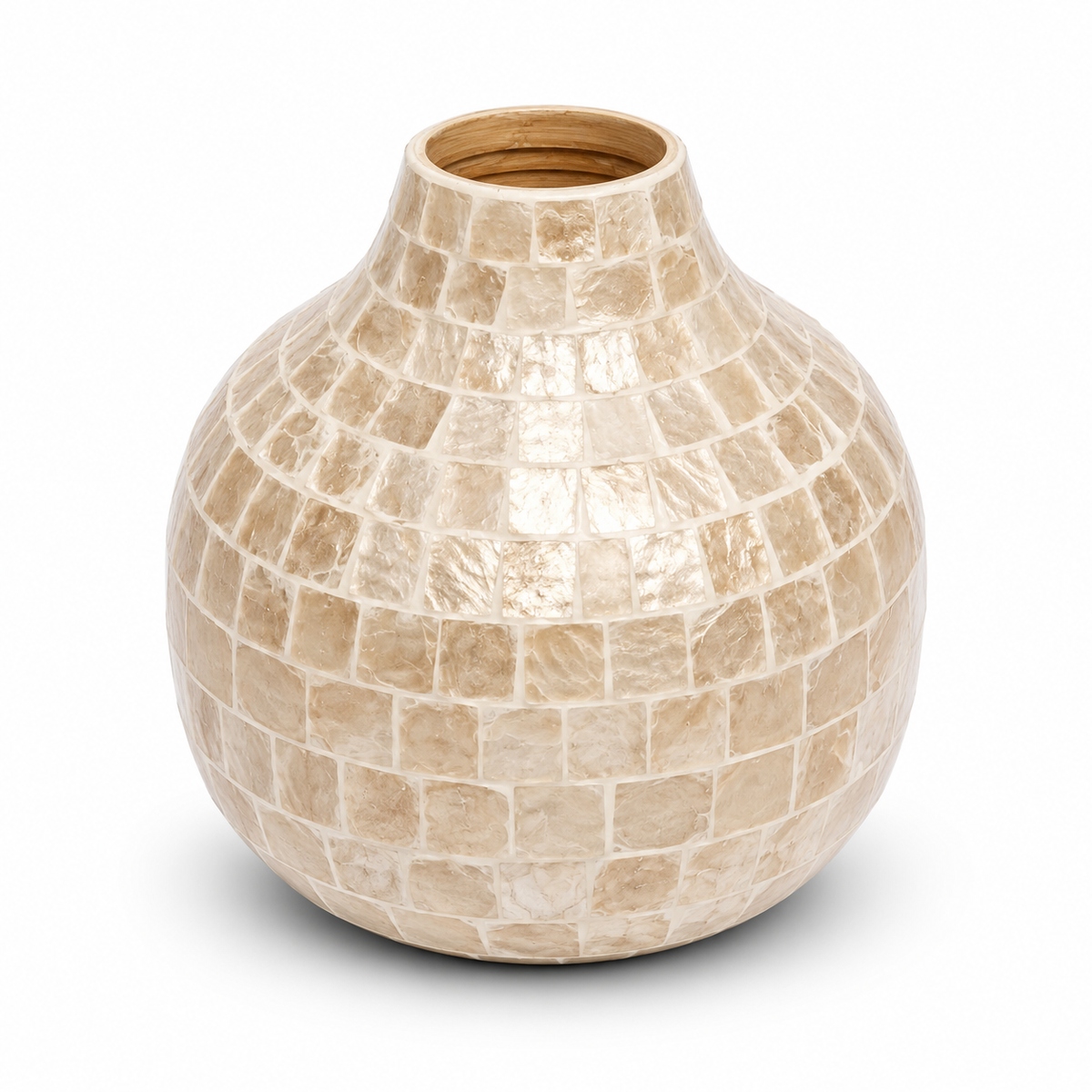 Beige Mother of Pearl Vase