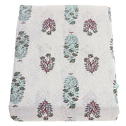 Gulbahar Cotton Table Cover 62x92" – Hand Block Printed Floral Dining Tablecloth - Habitt