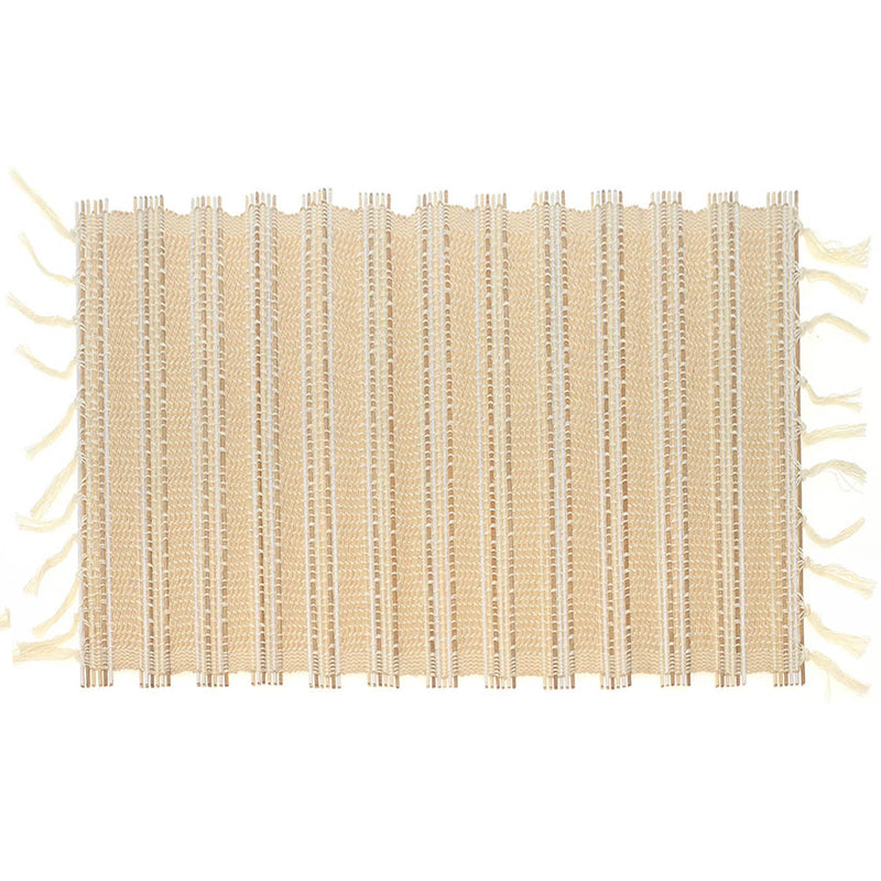 Neutral Weave Bamboo Mat 13x19" – Natural Textured Table & Placemat