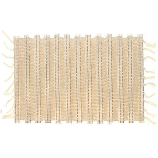 Neutral Weave Bamboo Mat 13x19" – Natural Textured Table & Placemat