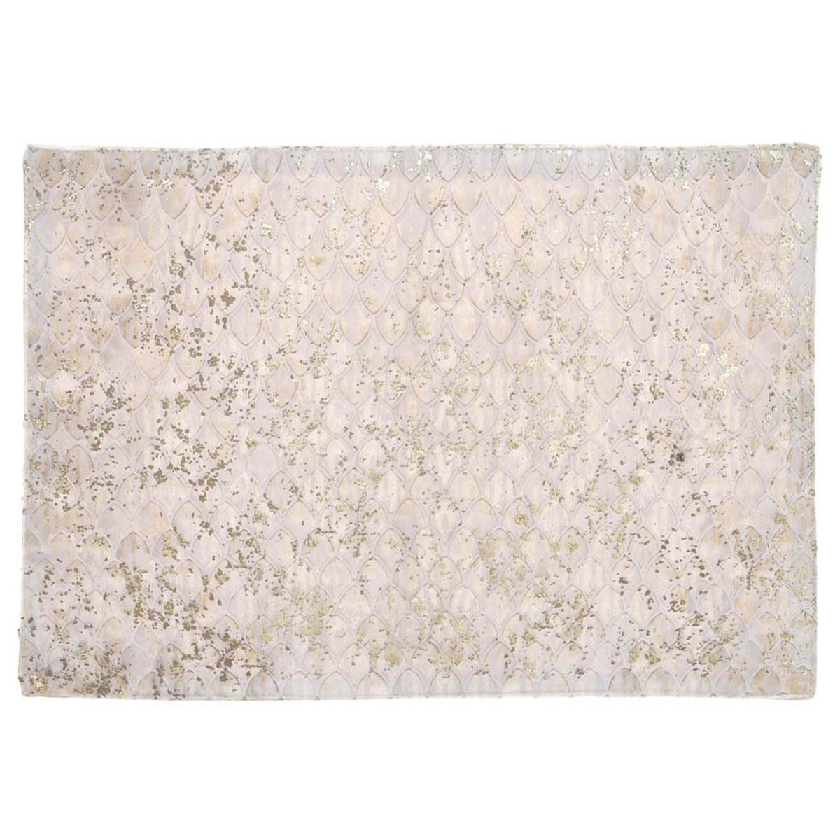 Beige, Brown & Gold Tile Textures Placemat (Mother of Pearl) – 13 x 19 Inch