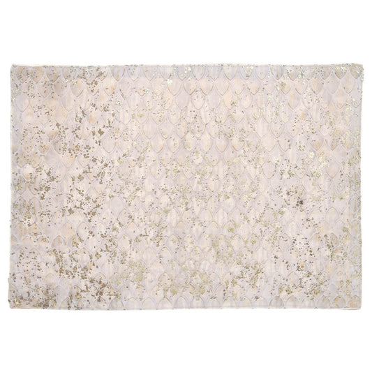 Beige, Brown & Gold Tile Textures Placemat (Mother of Pearl) – 13 x 19 Inch