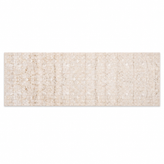 Beige, Brown & Gold Mother of Pearl Tile Table Runner – 14 x 45 Inch