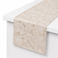 Beige, Brown & Gold Mother of Pearl Table Runner – 14 x 45 Inch