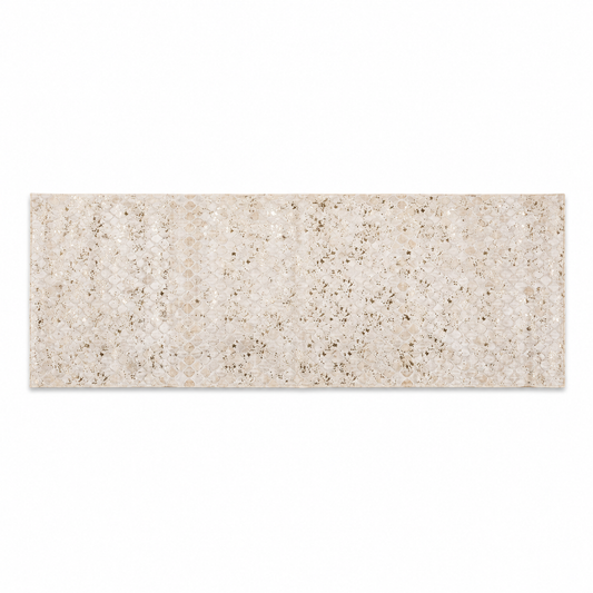 Beige, Brown & Gold Mother of Pearl Table Runner – 14 x 45 Inch