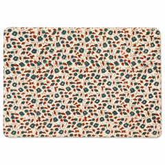 Big Flower Blockprint Table Mat – 11.5 x 17.5 Inch