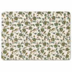 Single Blockprint Black Table Mat – 11.5 x 17.5 Inch