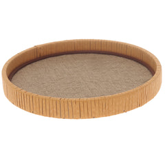 Round Yellow Woven Tray Medium – Natural Decorative Tray | HBT 16-8