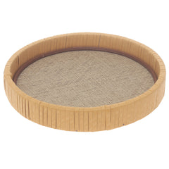 Round Yellow Woven Tray – Natural Decorative Serving Tray | Small & Large