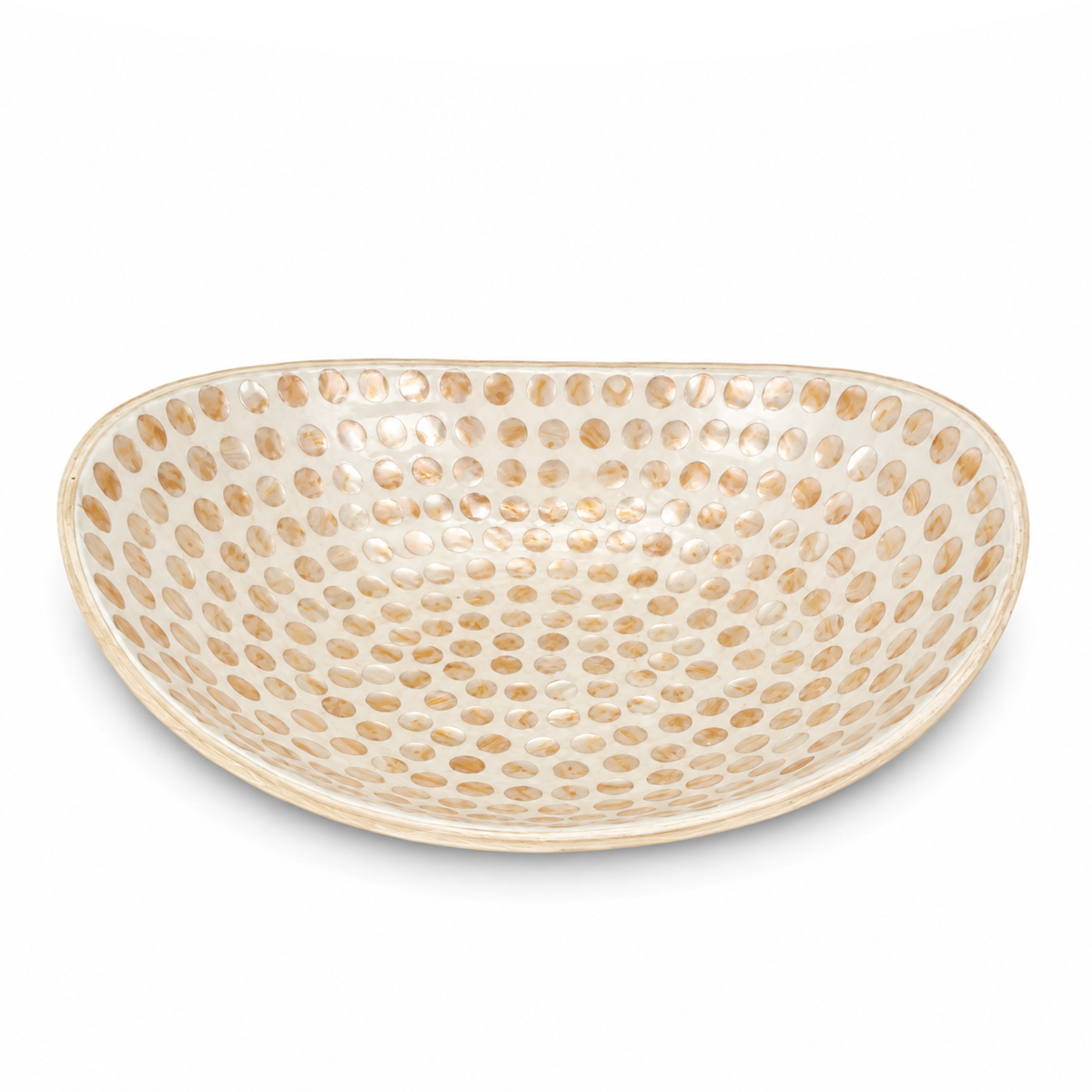 Medium Orange Mother of Pearl Oval Platter B12M-KT – Decorative Display Platter