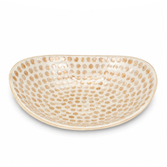 Medium Orange Mother of Pearl Oval Platter B12M-KT – Decorative Display Platter