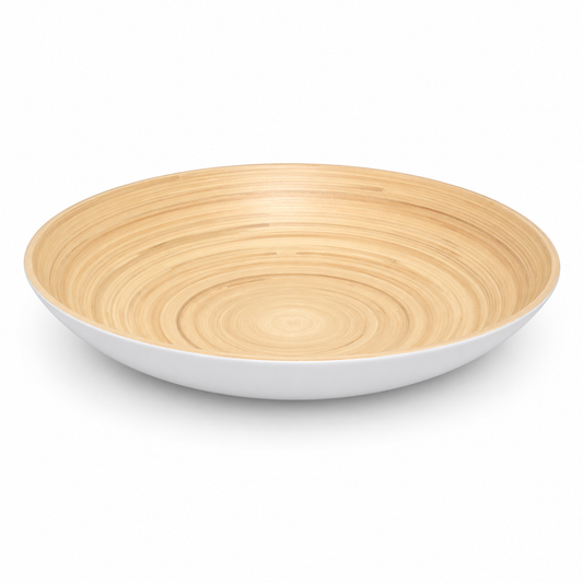 White & Beige Mother of Pearl Oval Platter
